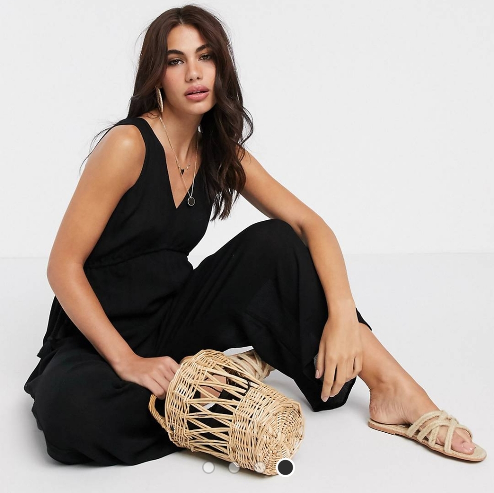 ASOS wide leg jumpsuit with rope waist